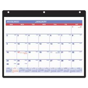AT-A-GLANCE Monthly Desk/Wall Calendar, 11 x 8 1/4, White, 2017