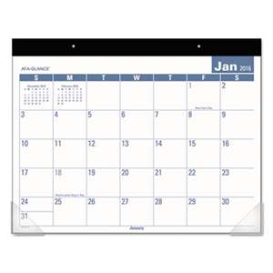 AT-A-GLANCE Easy-to-Read Monthly Desk Pad, 22 x 17, Easy-to-Read, 2017