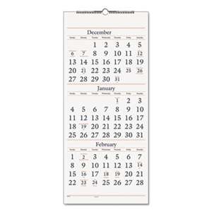 AT-A-GLANCE Three-Month Reference Wall Calendar, 12 x 27, 2016-2018