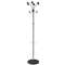 ALBA Chromy Coat Stand, 12 Knobs, 16w x 16d x 70-1/2h, Chrome/Black