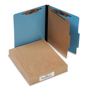 ACCO BRANDS, INC. ColorLife PRESSTEX Classification Folders, Letter, 4-Section, Light Blue, 10/Box