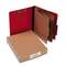 ACCO BRANDS, INC. ColorLife PRESSTEX Classification Folders, Letter, 6-Section, Exec Red, 10/Box