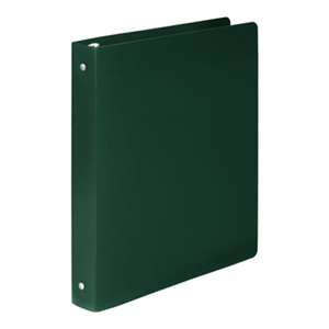 ACCO BRANDS, INC. ACCOHIDE Poly Round Ring Binder, 35-pt. Cover, 1" Cap, Dark Green