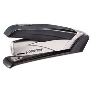ACCENTRA, INC. inFLUENCE + 28 Premium Desktop Stapler, 28-Sheet Capacity, Black/Silver