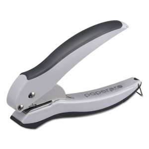 ACCENTRA, INC. inLIGHT One-Hole Punch, 10-Sheet Capacity, Gray