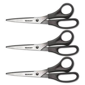 ACME UNITED CORPORATION Value Line Stainless Steel Shears, 8" Long, 3/Pack