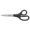 ACME UNITED CORPORATION KleenEarth Basic Plastic Handle Scissors, 8" Long, Pointed, Black