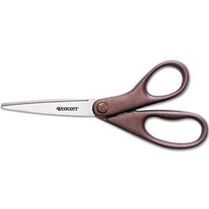 ACME UNITED CORPORATION Design Line Stainless Steel Scissors, 8" Straight, Metallic Burgundy