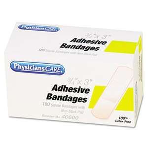 ACME UNITED CORPORATION First Aid Plastic Bandages, 3/4" x 3", 100/Box
