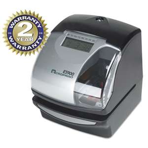 ACRO PRINT TIME RECORDER ES900 Digital Automatic 3-in-1 Machine, Silver and Black