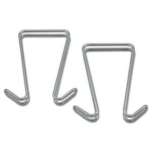 ALERA Double Sided Partition Garment Hook, Silver, Steel, 2/PK