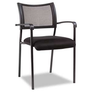 ALERA Alera Eikon Series Stacking Mesh Guest Chair, Black, 2/Carton