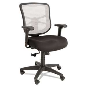 ALERA Alera Elusion Series Mesh Mid-Back Swivel/Tilt Chair, Black/White