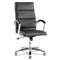 ALERA Alera Neratoli Series High-Back Swivel/Tilt Chair, Black Leather, Chrome Frame