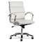 ALERA Alera Neratoli Mid-Back Swivel/Tilt Chair, White Faux Leather, Chrome Frame