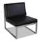 ALERA Alera Ispara Series Armless Cube Chair, 26-3/8 x 31-1/8 x 30, Black/Silver