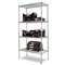 ALERA Industrial Heavy-Duty Wire Shelving Starter Kit, 4-Shelf, 36w x 18d x 72h,Silver