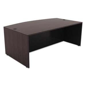 ALERA Alera Valencia Bow Front Desk Shell, 71w x 35 1/2d to 41 3/8d x 29 5/8h Espresso