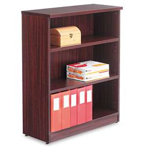 ALERA Alera Valencia Series Bookcase, Three-Shelf, 31 3/4w x 14d x 39 3/8h, Mahogany