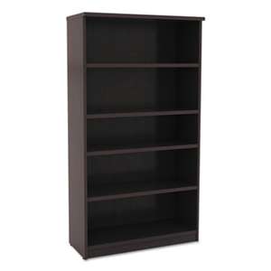 ALERA Alera Valencia Series Bookcase, Five-Shelf, 31 3/4w x 14d x 65h, Espresso