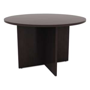 ALERA Alera Valencia Round Conference Table w/Legs, 29 1/2h x 42 dia., Espresso