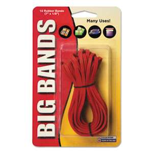 ALLIANCE RUBBER Big Bands Rubber Bands, 7 x 1/8, Red, 12/Pack