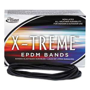 ALLIANCE RUBBER X-treme File Bands, 117B, 7 x 1/8, Black, Approx. 175 Bands/1lb Box