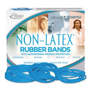 ALLIANCE RUBBER Antimicrobial Non-Latex Rubber Bands, Sz. 117B, 7 x 1/8, .25lb Box
