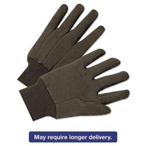 ANCHOR Jersey General Purpose Gloves, Brown, 12 Pairs