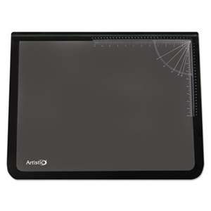 ARTISTIC LLC Lift-Top Pad Desktop Organizer with Clear Overlay, 31 x 20, Black