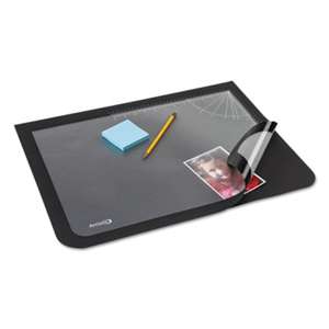 ARTISTIC LLC Lift-Top Pad Desktop Organizer with Clear Overlay, 22 x 17, Black