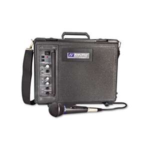AMPLIVOX PORTABLE SOUND SYS. Audio Portable Buddy Professional PA System w/Pro Wired Mic & 15-ft. Cable
