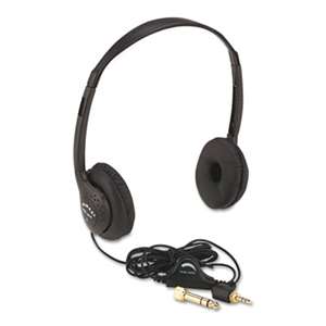 AMPLIVOX PORTABLE SOUND SYS. Personal Multimedia Stereo Headphones with Volume Control, Black