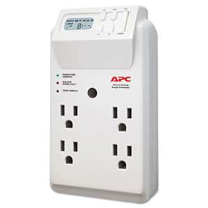 AMERICAN POWER CONVERSION SurgeArrest Surge Protector, 4 Outlets, 1020 Joules, White