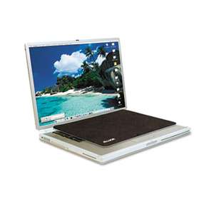 Allsop 29592 Travel Notebook Optical Mouse Pad, Nonskid Back, 11 x 7 1/4, Black