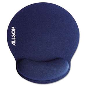 ALLSOP, INC. MousePad Pro Memory Foam Mouse Pad with Wrist Rest, 9 x 10 x 1, Blue