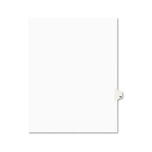 AVERY-DENNISON Avery-Style Legal Exhibit Side Tab Divider, Title: 18, Letter, White, 25/Pack