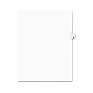 AVERY-DENNISON Avery-Style Legal Exhibit Side Tab Divider, Title: 34, Letter, White, 25/Pack