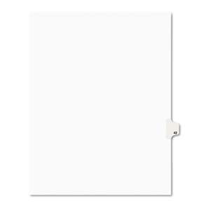 AVERY-DENNISON Avery-Style Legal Exhibit Side Tab Divider, Title: 42, Letter, White, 25/Pack