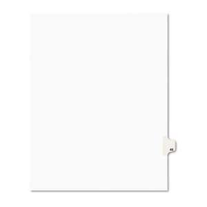 AVERY-DENNISON Avery-Style Legal Exhibit Side Tab Divider, Title: 45, Letter, White, 25/Pack