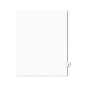 AVERY-DENNISON Avery-Style Legal Exhibit Side Tab Divider, Title: 72, Letter, White, 25/Pack