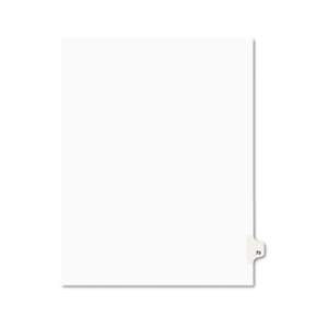 AVERY-DENNISON Avery-Style Legal Exhibit Side Tab Divider, Title: 73, Letter, White, 25/Pack