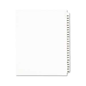 AVERY-DENNISON Avery-Style Legal Exhibit Side Tab Divider, Title: 201-225, Letter, White