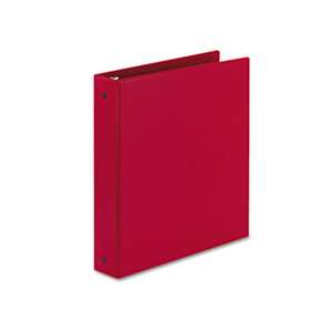 AVERY-DENNISON Economy Non-View Binder with Round Rings, 11 x 8 1/2, 1 1/2" Capacity, Red