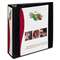 AVERY-DENNISON Heavy-Duty Non Stick View Binder w/Slant Rings, 3" Cap, Black