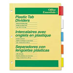 AVERY-DENNISON Plastic Insertable Dividers, 5-Tab, Letter