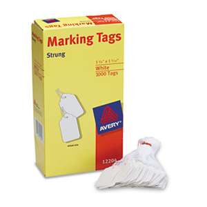 AVERY-DENNISON Medium-Weight White Marking Tags, 1 3/4 x 1 3/32, 1,000/Box