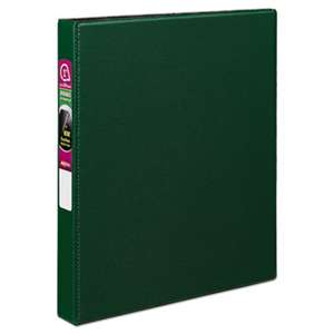 AVERY-DENNISON Durable Binder with Slant Rings, 11 x 8 1/2, 1", Green