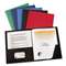 AVERY-DENNISON Two-Pocket Folder, Prong Fastener, Letter, 1/2" Capacity, Dark Blue, 25/Box