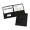 AVERY-DENNISON Two-Pocket Folder, 20-Sheet Capacity, Black, 25/Box